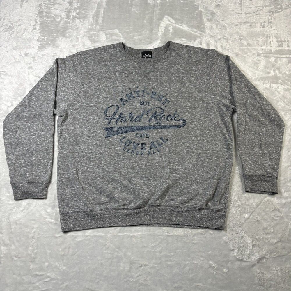Vintage Hard Rock Cafe Sweatshirt Pullover Men Size Large Gray